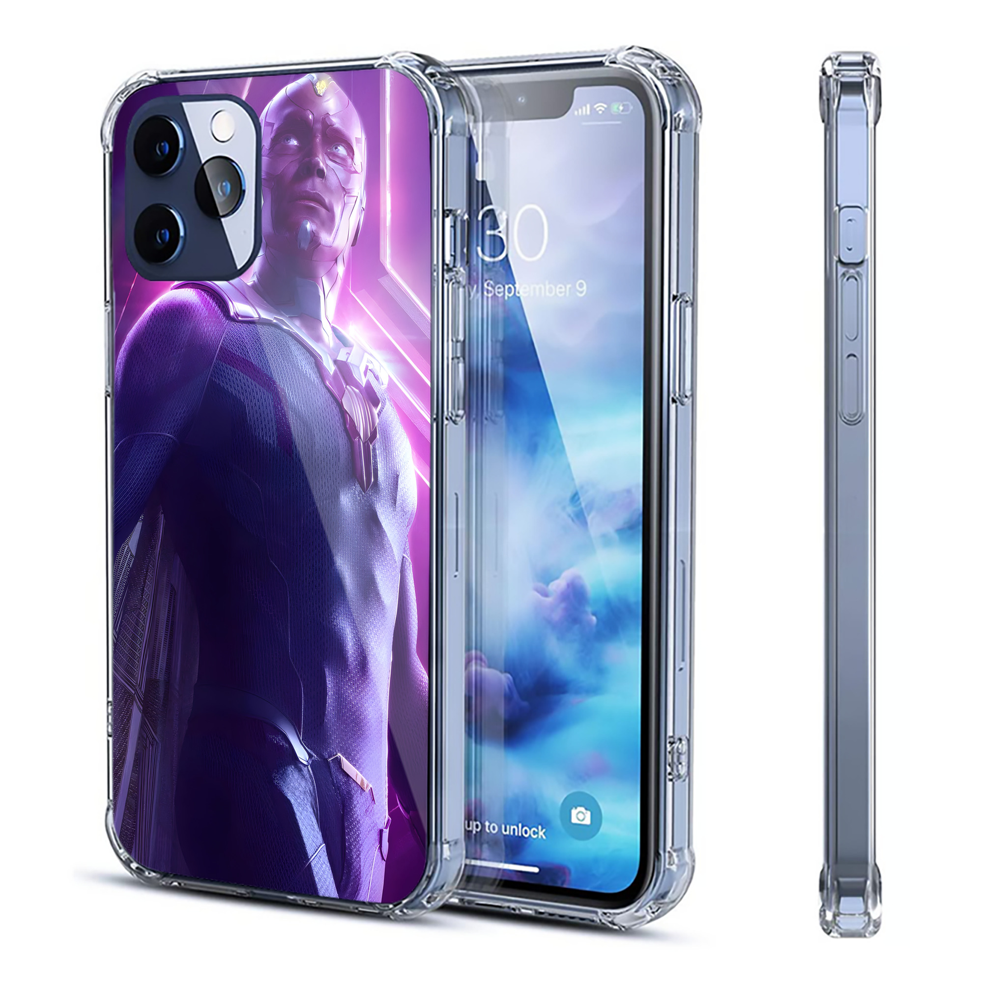 （画像用） アベンジャーズ The Avengers 【iPhone 12シリーズ対応】透明スマホケース（クリアソフトケース）